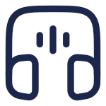 Headphones Square Sound SVG Icon